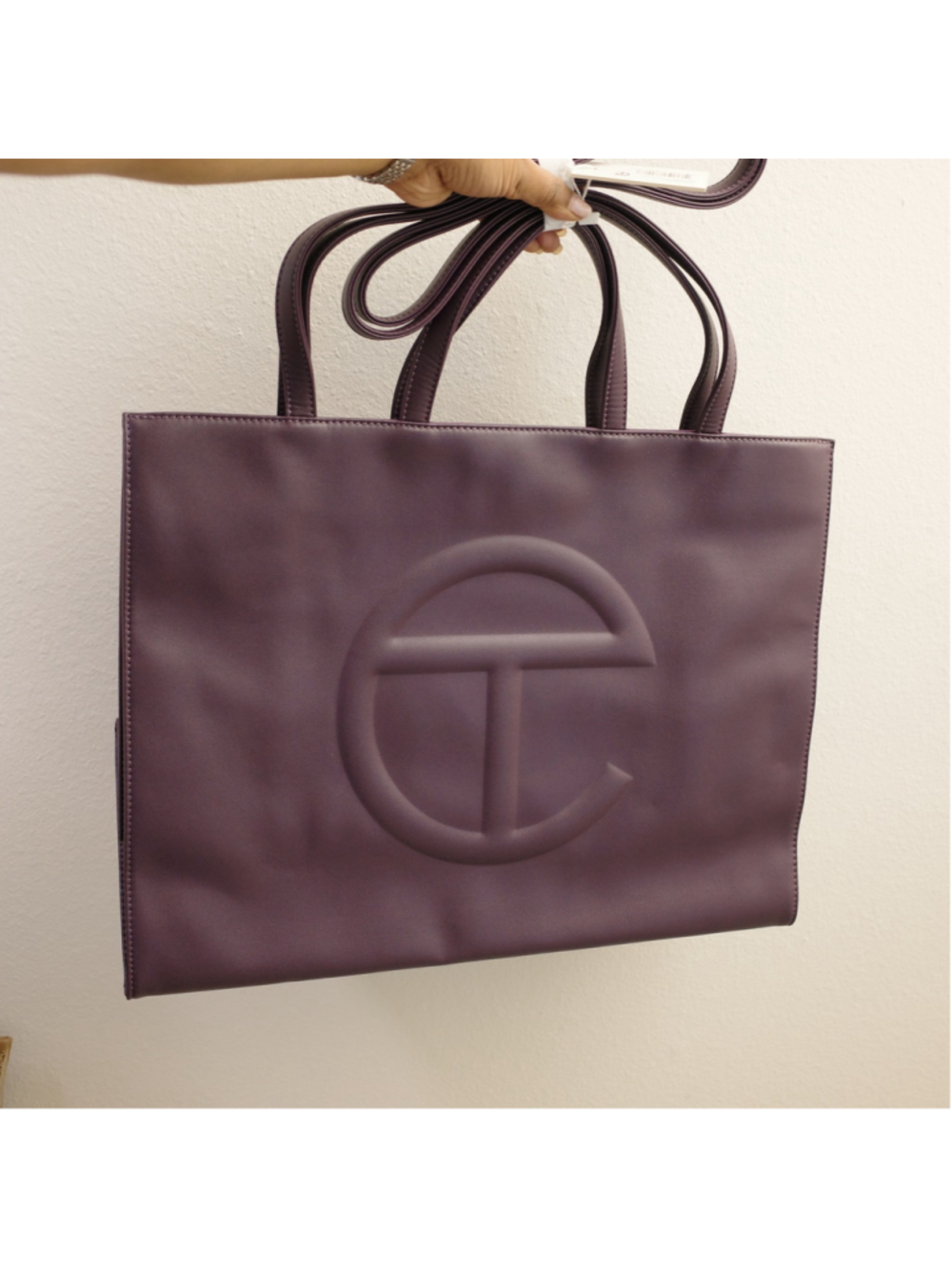TELFAR Vegan Leather Large Tote Eggplant